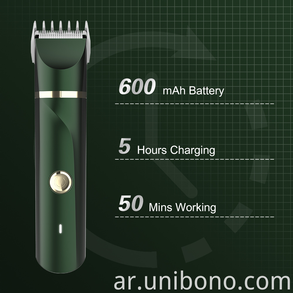 Pop trend deep green smooth safe groin hair cutter machine for men trimmer with USB and combs